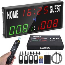 Samshow LED Electronic Scoreboard with Remote, Portable Score Keeper