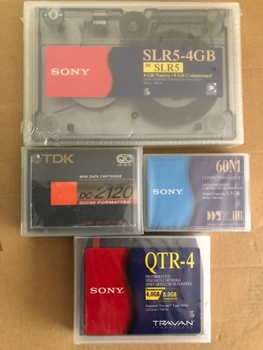 Job Lot Vintage Data Cartridges SONY & TDK