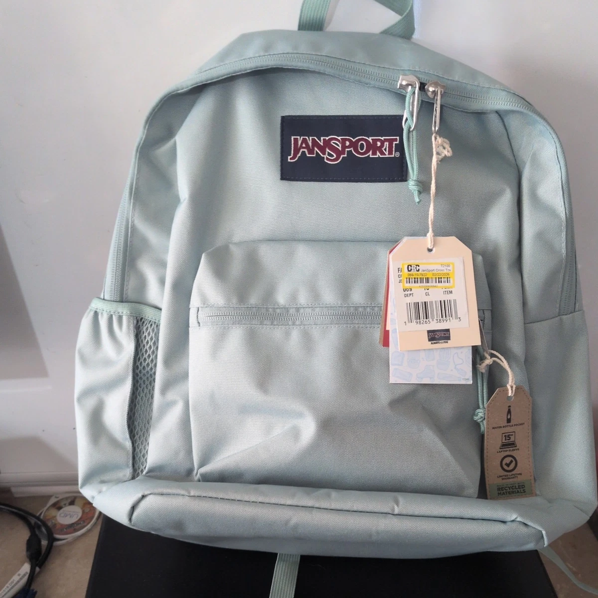 Jansport Cross Town Plus Faded Sage Laptop Backpack NWT | eBay