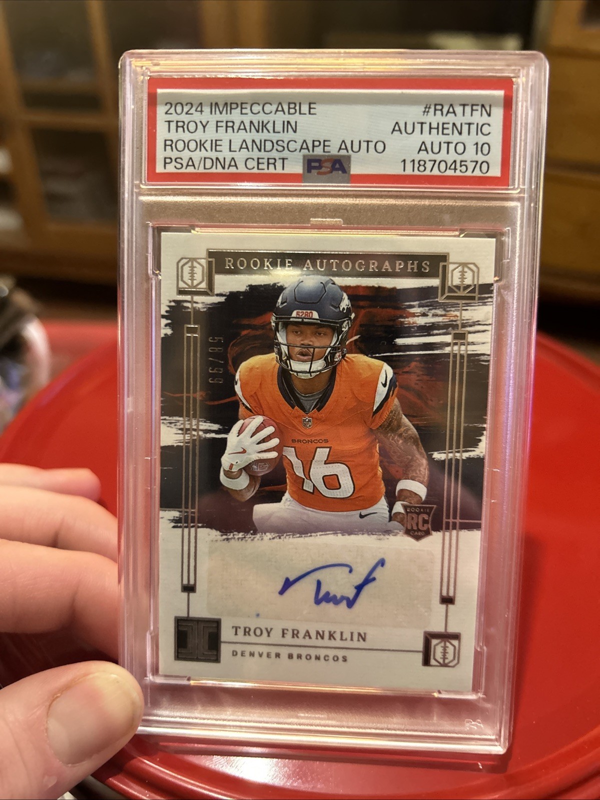 Troy Franklin Panini Impeccable Rookie Autographs #RATFN Base