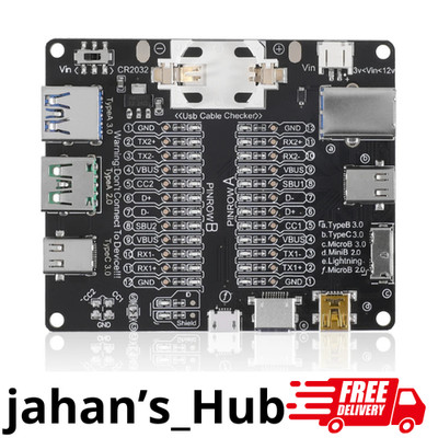 Treedix Usb-Kabeltester, Usb-C-Kabeltester, Usb-Datenkabeltester Prüfplatine Für