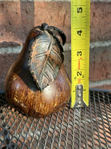 Figura de pera de colección resina hojas marrones decoración cocina granja fruta baratija rústica - Imagen 8 de 8