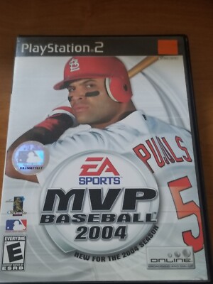 MVP Baseball 2004 PS2 Video Game - PlayStation 2 EA Games - Game, Manual & Case