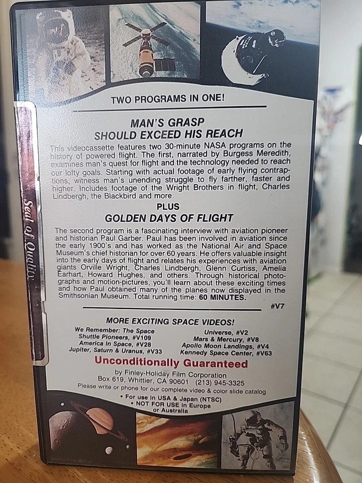 Space And Science - The History Of Flight (VHS) Documentary - Image 3 of 4