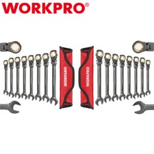 Workpro 8-pieces16-piece Metricsae Flex-head Ratcheting Combination Wrench Set Workpro 8-pieces16-piece Metricsae Flex-head Ratcheting Combination Wrench Set