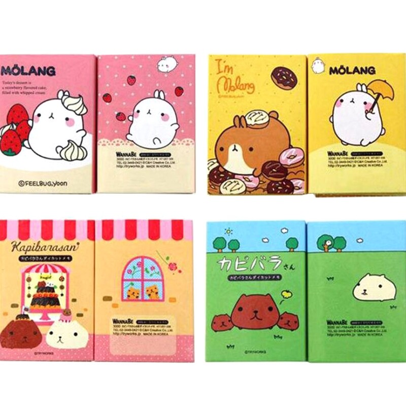 Cartoon Animals 6-Pack Foldable Sticky Notes Memo Pads Stationery-image