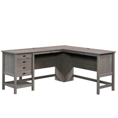 Sauder Cottage Road L-Shaped Desk 65-In Width Engineered Wood In Mystic Oak