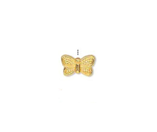 14 Gold Plated Metal Butterfly Beads 10MM - Picture 1 of 1