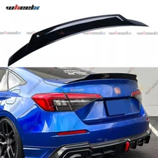 DUCKBILL TRUNK SPOILER WING FOR 2022-2025 HONDA CIVIC SEDAN V3 STYLE GLOSS BLACK