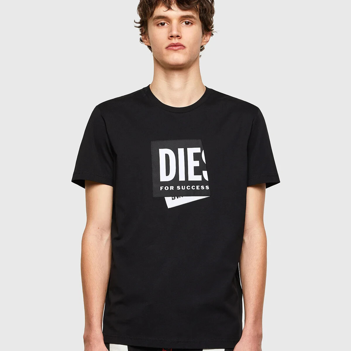 DIESEL◇Tシャツ/M/コットン/BLK/プリント/T-BALM-B6