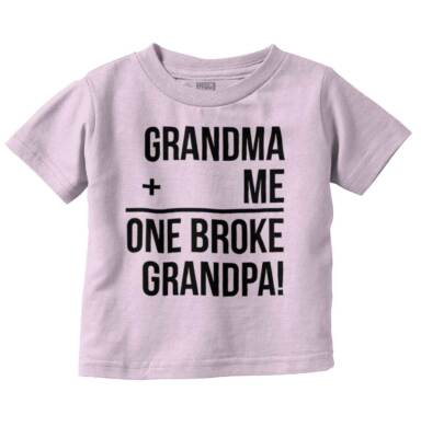 Funny Grandma Grandpa Spoiled Shower Gift Toddler Boy Girl Youth T Shirt Tee