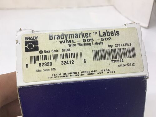 Brady WML-505-502 wire marking Labels 250 labels - Picture 2 of 6