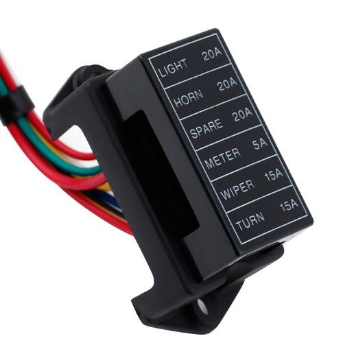 Car Auto Blade Fuse Box Block Holder ATC ATO Wire L5V1 Fuse Case 6-Way Adapter H - Picture 4 of 6