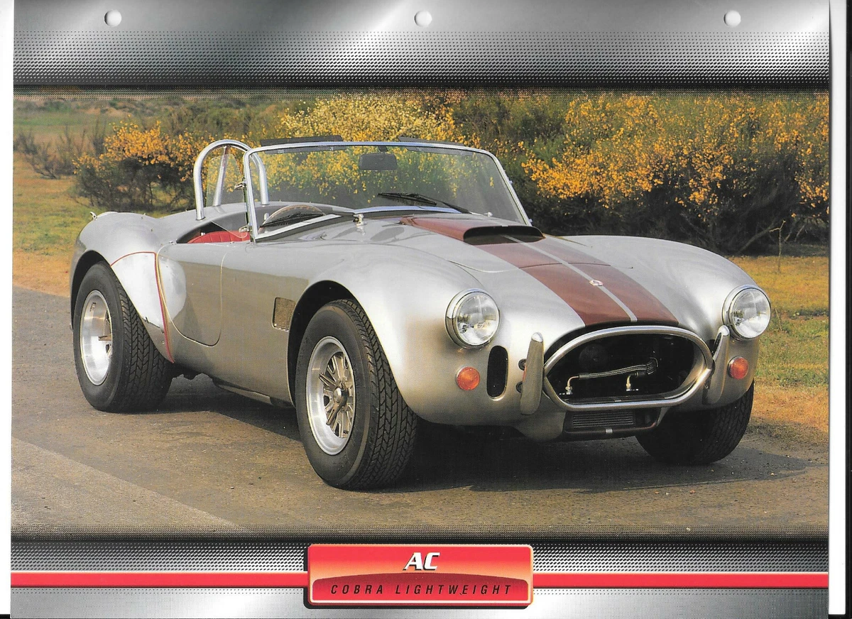 AC COBRA LIGHTWEIGHT 1990 Photo / Poster by Neill Bruce, Editions Atlas. |  eBay