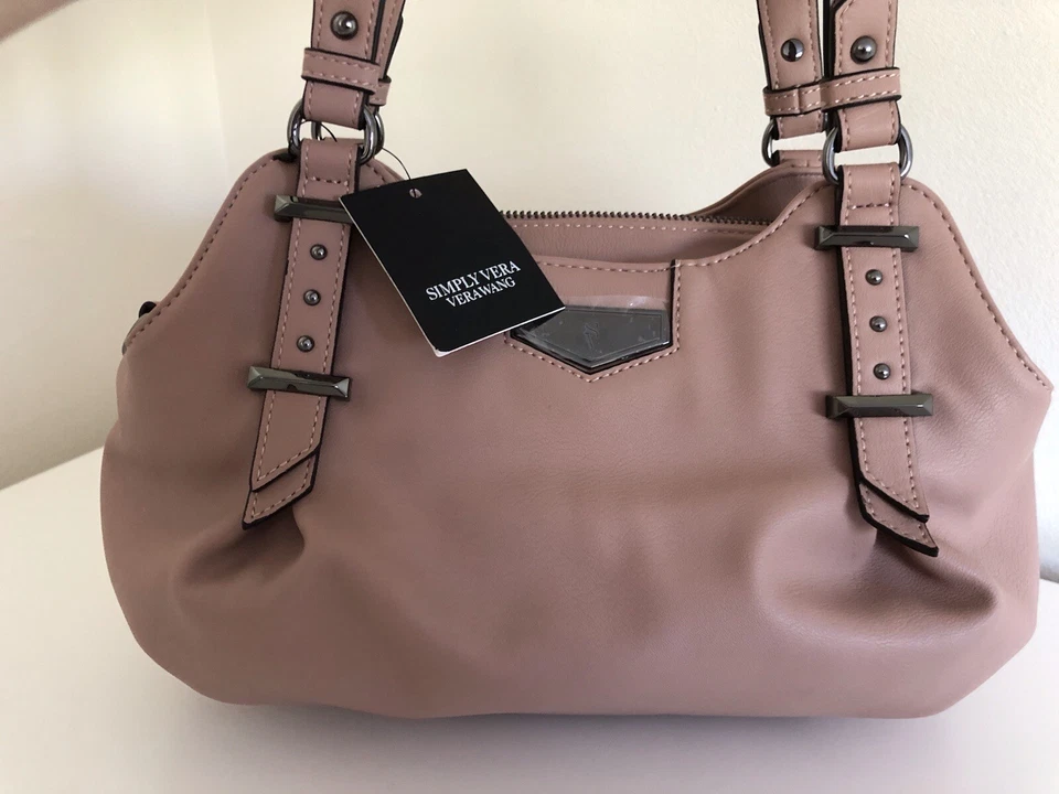 Bolso Bandolera/Bolso de Mano Vera Wang Simply Vera Nuevo con Etiquetas Buena en Estuco Oscuro Foto 3 de 4