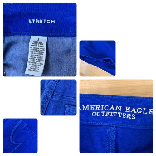 Pantalones Cortos American Eagle Mujer 2 Elastizados Tiro Bajo Corte Jean Crop Booty Denim - Imagen 6 de 11