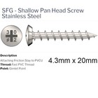 Window Hinge Screws Stainless steel 4.3mm x 20mm fixing uPVC PVC friction Stay