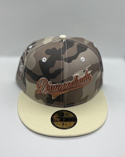 Diamondbacks Snake Script Grey Camo Inaugural Patch New Era 59fifty Size 7 1/2 - Picture 3 of 15