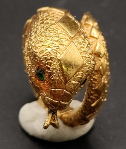 Monet RARE Snake Cocktail Fashion Ring Size 7.5 - 8.. Adjustable - Picture 6 of 7