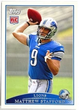 2009 Topps Matthew Stafford Throwing Variation SP RC #430 LA Rams Rookie Card