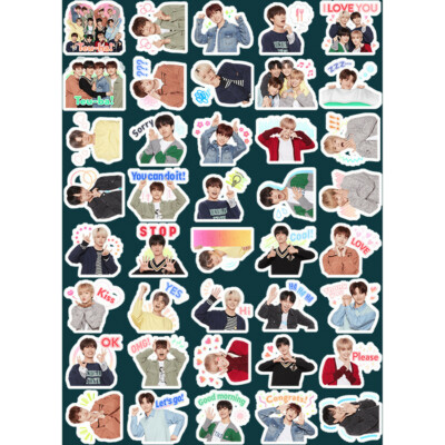 kpop treasure funny emoticons adhesive photo sticker line expression diy sticker ebay