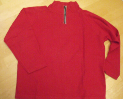 Herren  Sweat Pullover Simply Basic  ROT mit Reißverschluss  Größe L/M   BW