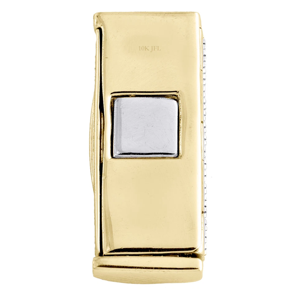 10K Yellow Gold 9mm Diamond Box Clasp Lock Miami Cuban Chain / Bracelet 5/8 CT. - Image 3 of 4