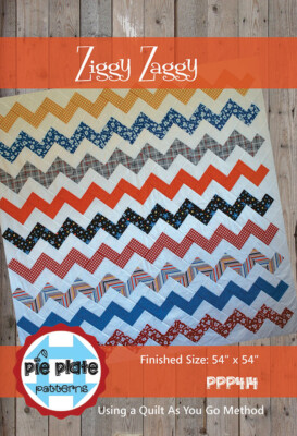 Quilt Patterns ZIGGY ZAGGY Jelly Roll Friendly Quilt as you Go PIE PLATE