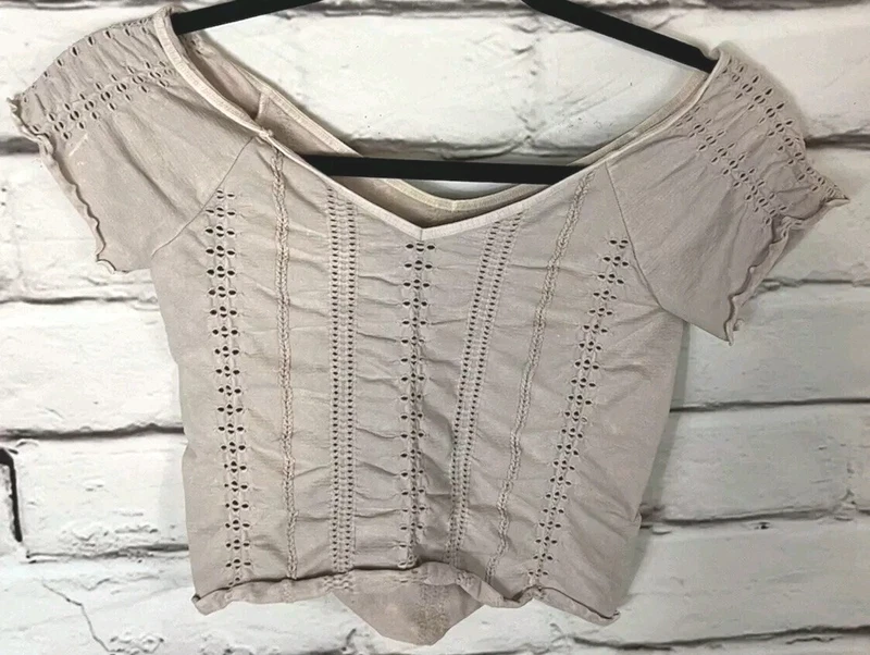 free-people-movement short sleeve crop shirt