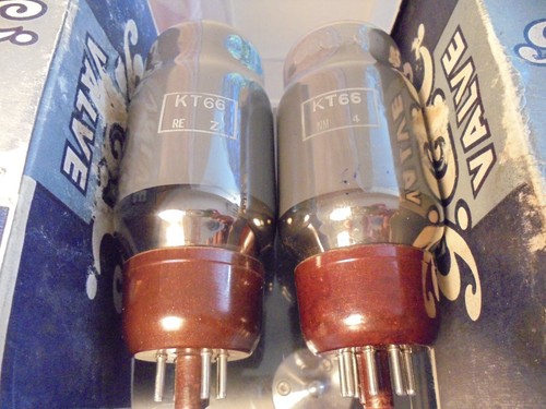 GEC KT66 BRITISH PAIR OF OLD STOCK TESTED GOOD GREY GLASS VINTAGE VALVES TUBES - Picture 2 of 10