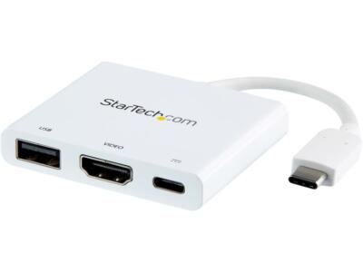 StarTech CDP2HDUACPW USB-C to HDMI Adapter - White - 4K 30Hz - Thunderbolt 3 Com