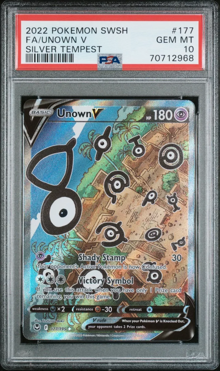 2022 Pokemon SWSH Silver Tempest Unown V Alternate Alt Art #177 PSA 10 GEM  MINT