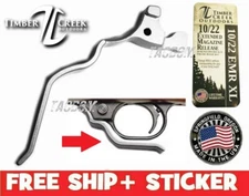 Timber Creek Outdoors RUGER 10/22 SILVER XL EXTENDED MAGAZINE RELEASE LEVER EMR