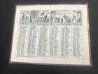 Old small calendar 1886 ugly VGC