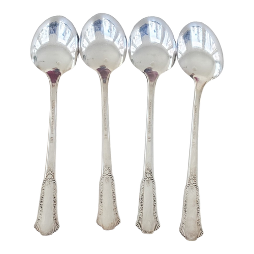 4 Treasure Wm. Cucharas de sopa Rogers International Silverplate Place 1940 - Imagen 3 de 5