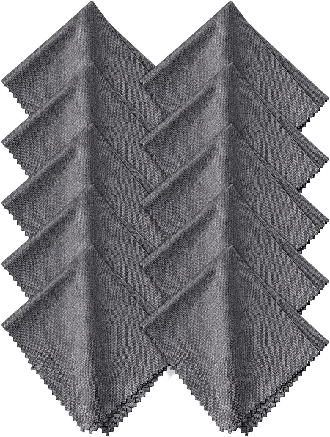 K&F Concept 10-Pack Microfiber Lens Cleaning Cloths 15x18cm Washable Reusable