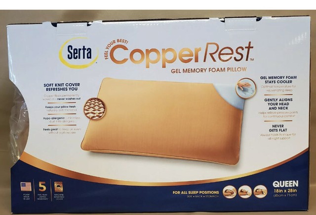 Serta Copperrest Gel Memory Foam Pillow 104668 For Sale Online Ebay