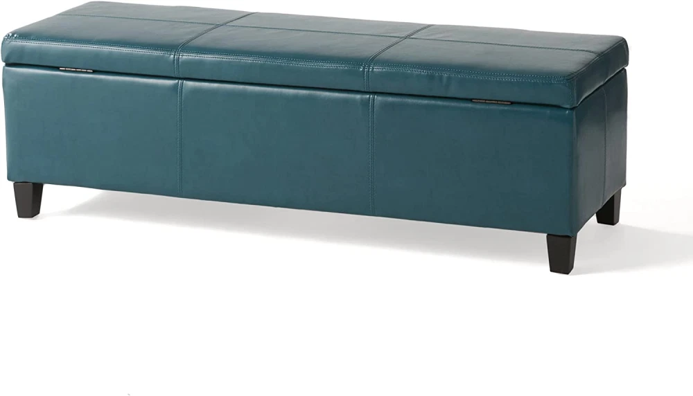 Christopher knight home skyler leather storage ottoman sale bench
