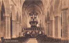 Postal vintage interior catedral de Exeter A241 Inglaterra 1913