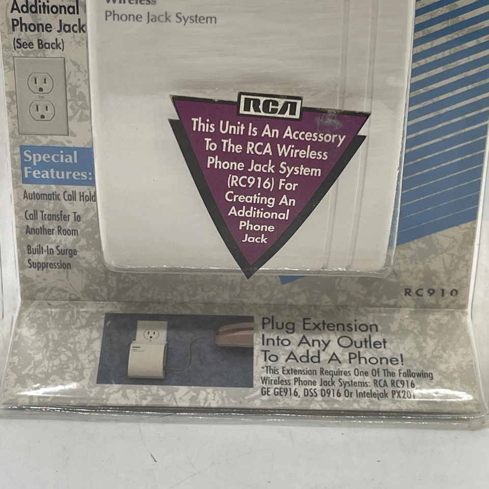 RCA Wireless Phone Jack System Extension RC910 New Old Stock - Image 4 of 4