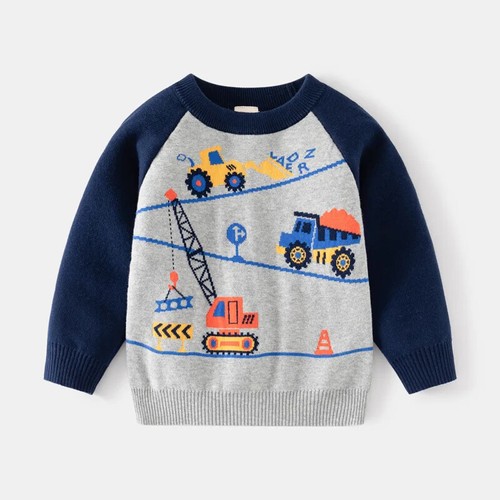 Kids Clothing Pullover Boys Autumn Double Layer Knitting Pullover Winter Boys - Picture 25 of 31