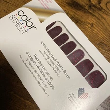 Color Street Nail Polish Strips~Exclusive~ Dark Romance~Red~ Christmas~Glitter