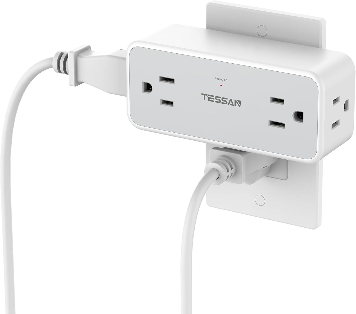 Surge Protector Outlet Extender 4 Widely Spaced Outlets for Office Kitchen-image