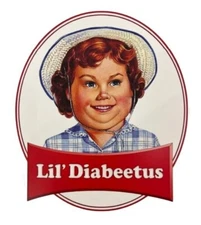 Lil Diabeetus Little Debbie, Funny Vinyl 3" Die Cut Sticker