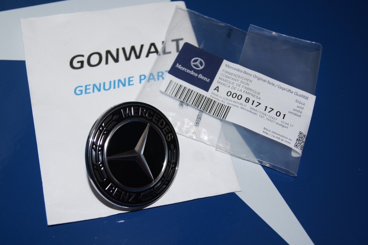 Mercedes-Benz C-Class W205 Genuine Black Flat Hood Badge Emblem
