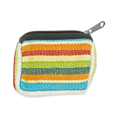 Tibetan Spirit Zipped Textile Sacred Pouch Purse 12 x 9cm - Assorted Colours - Picture 2 of 2