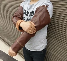 Split Leather Welding Soldering Sleeves Protective Splatter Heat Arm Sleeve