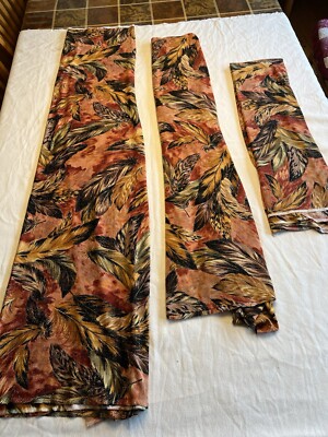 3 pcs (4#) 6.6 yds EUC stretchy jersey thin knit fabric, 57''W, feathers pattern