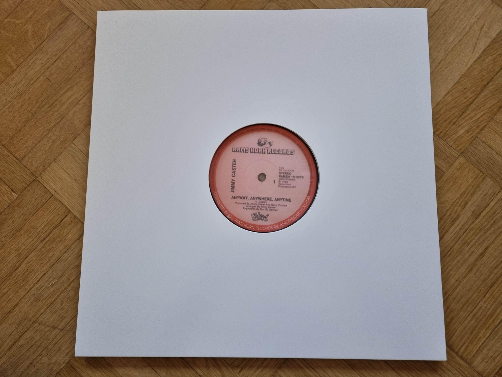 Jimmy Caster - Anyway, Anywhere, Anytime 12'' Vinyl Maxi Netherlands
