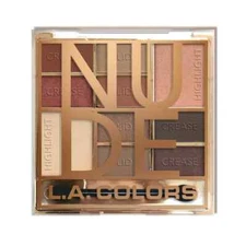 LA Colors, Color Luxe Eye Shadow Palette: Color Block Eyeshadow #CES135 NUDE
